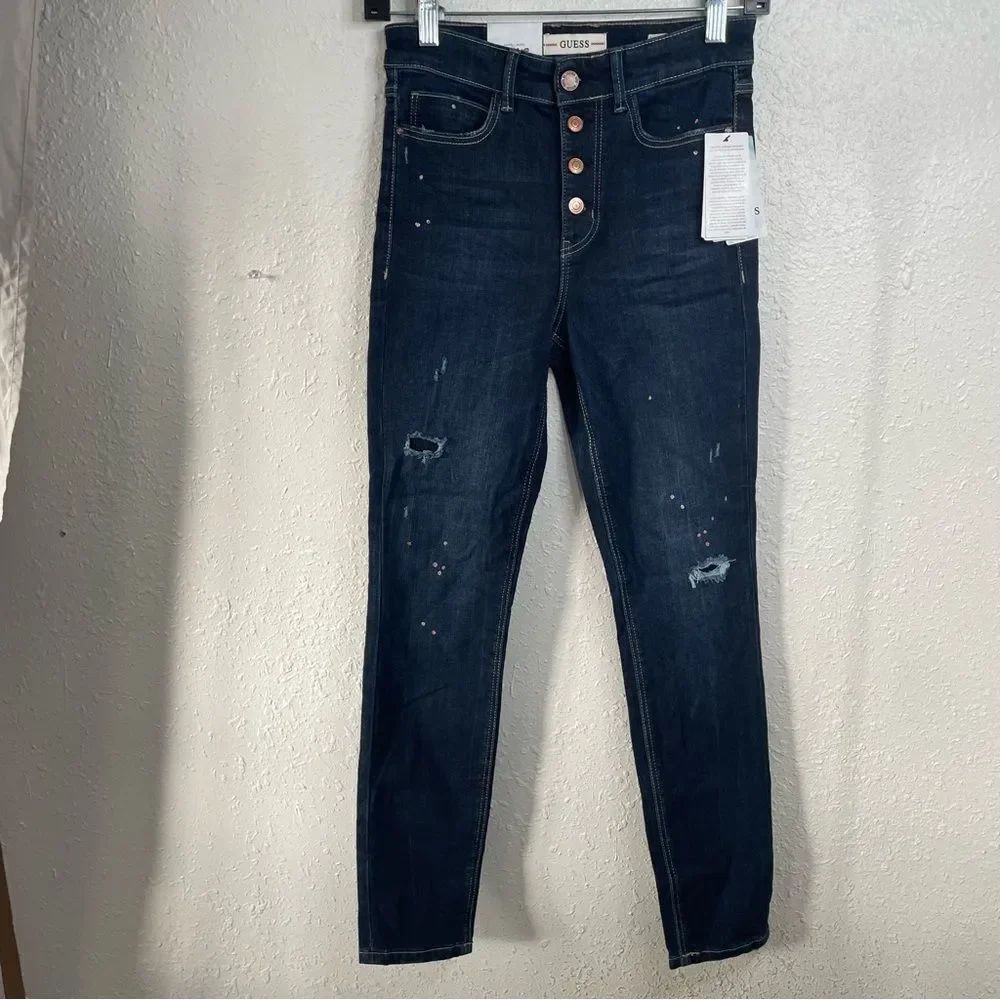 Guess Eco 1981 Paint Splatter Skinny Jeans‎